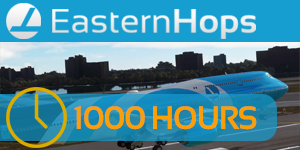 1000 Hours - Fly a total of 1000 hours with EasternHops.