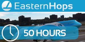 50 Hours - Fly a total of 50 hours with EasternHops.
