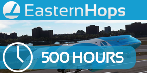 500 Hours - Fly a total of 500 hours with EasternHops.